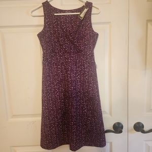 Eddie Bauer Dark Plum Aster Dress Crossover Style Dress Size XS